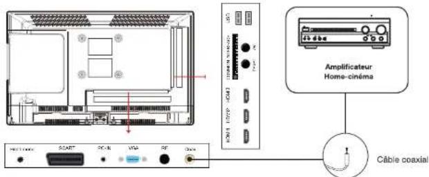Amplificateur Home-cinéma Câble coaxial