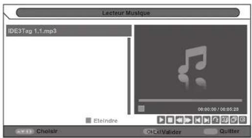 Lecteur Musique IDE3Tag 1.1.mp3 00:00:00 / 00:05:28 Eteindre Chelsir ChelValider Quitter