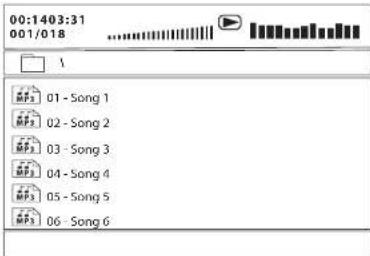 00:1403:31 001/018 MP3 01 - Song 1 MP3 02 - Song 2 MP3 03 - Song 3 MP3 04 - Song 4 MP3 05 - Song 5 MP3 06 - Song 6