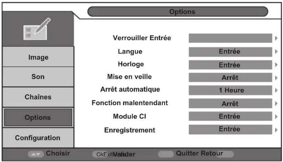 ESSENTIELB Colorys 23.6 - Menu OPTIONS - 1