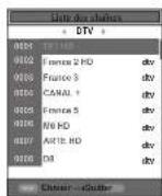 ESSENTIELB 31.5 Blanc Kea - Affichage de la liste des chaînes - 1