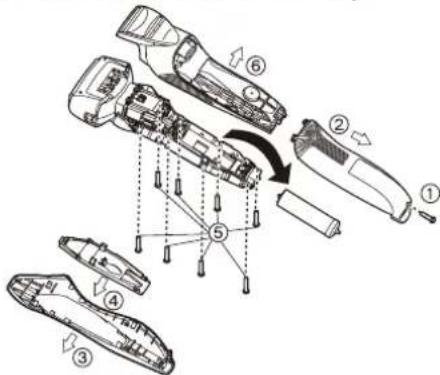 PANASONIC ESRT64 - Remove the built-in rechargeable battery before disposing the appliance. - 1