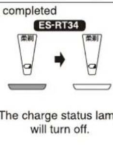 PANASONIC ESRT34 - Charging the shaver - 5