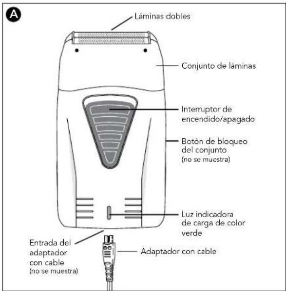 Andis TS1 - CARGA DE LA AFEITADORA - 1