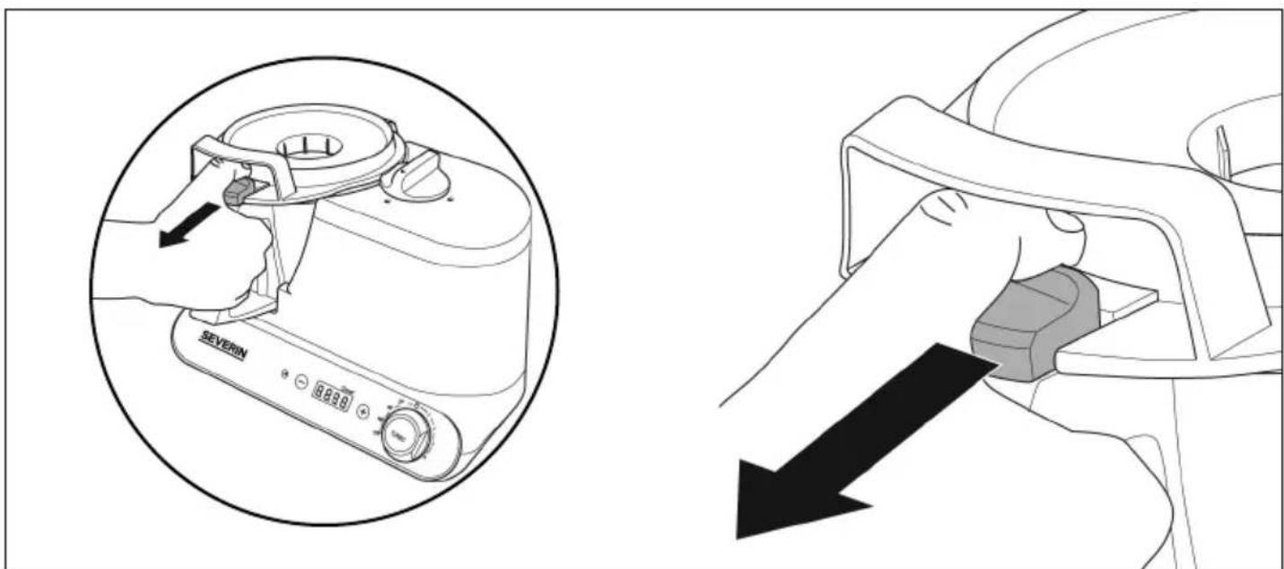 SEVERIN James the Wondermachine KM 3895 - Removing the lid: - 1