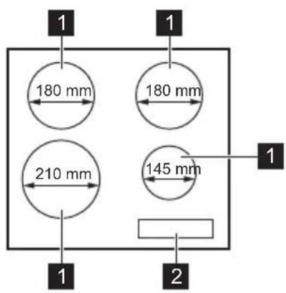 ZANUSSI ZEI6640FBV - Description de la table de cuisson - 1