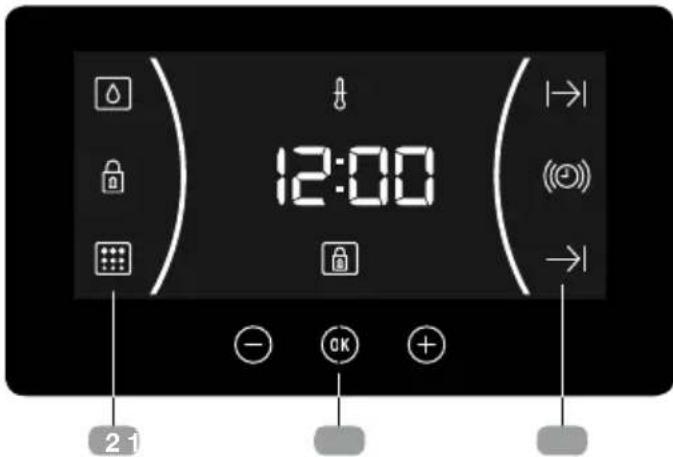 TEKA HLB 840 P - Beschreibung der elektronischen Uhr - 1