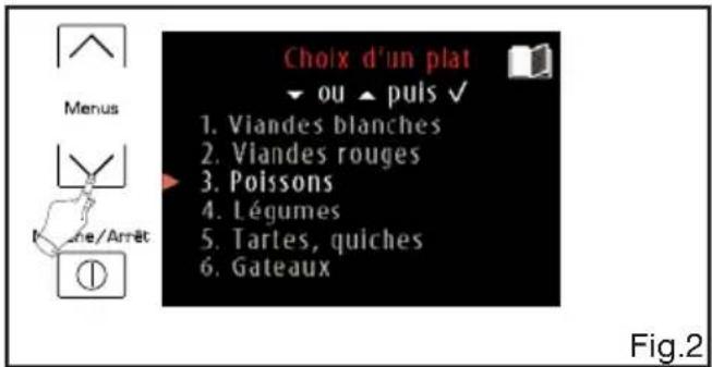 SAUTER SOP4970M - - UTILISATION DE LA FONCTION "RECETTES" - 2