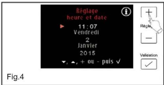 SAUTER SOP4840W - Comment régler l'heure - 3