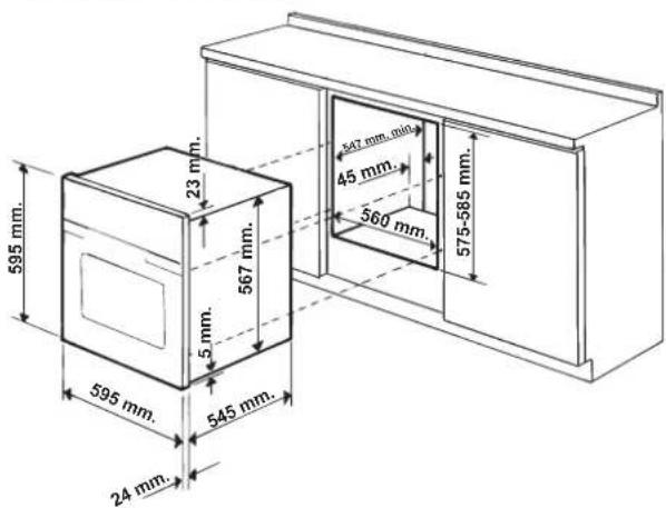 HOTPOINT Style - Fitting the appliance - 1