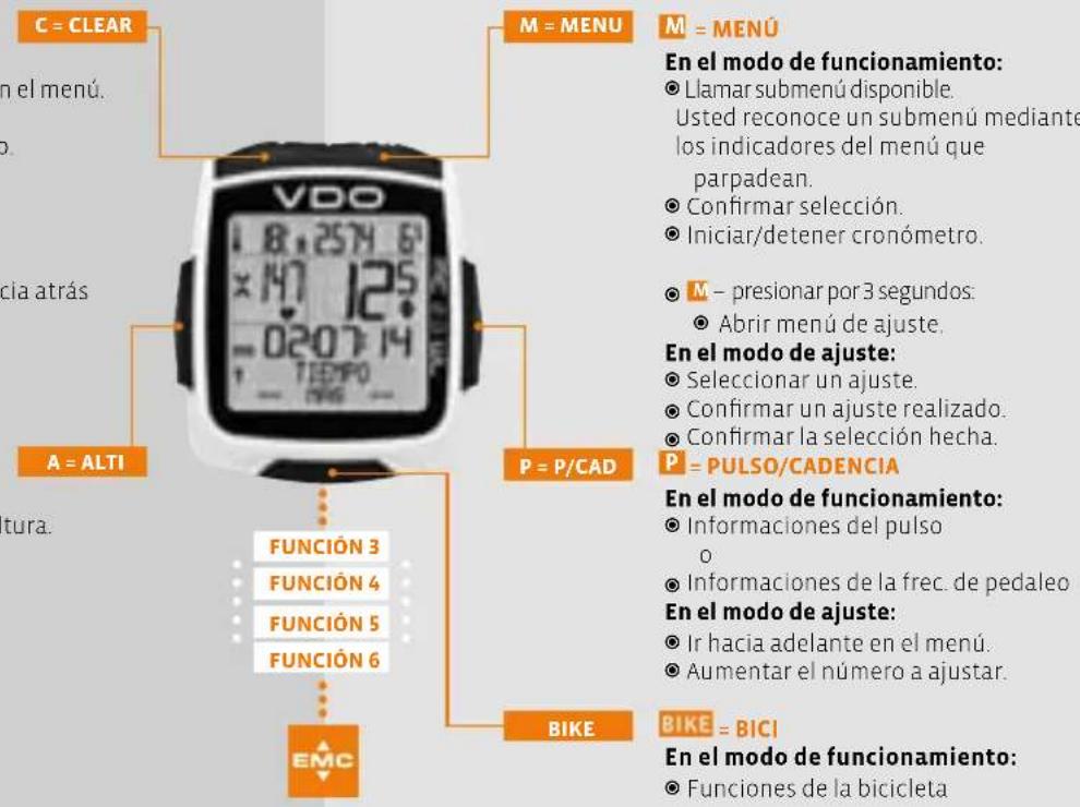 VDO MC 2.0 WL - En el modo de ajuste: - 1