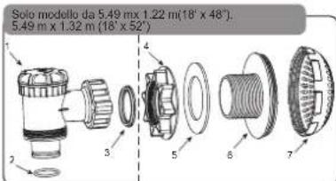 Solo modello da 5.49 mx 1.22 m (18° x 48°), 5.49 m x 1.32 m (18° x 52°)