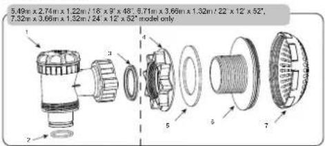 BESTWAY BW56273 - See below for part descriptions. - 1