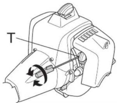 HUSQVARNA 533RS - Réglage du ralenti (T) - 2