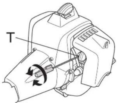 HUSQVARNA 533RS - Adjusting the idle speed (T) - 2