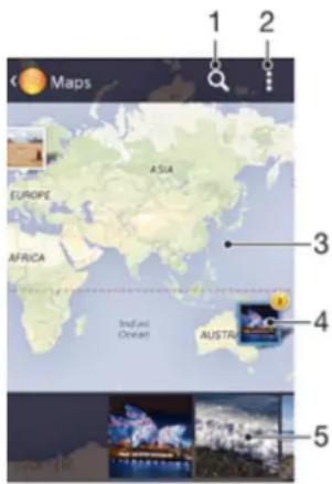 SONY Xperia M 1904 - Affichage de vos photos sur une carte - 1