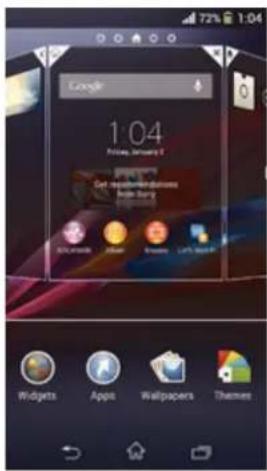 SONY Xperia M 1904 - Pour définiir un volet comme volet principal de l'écran d'accueil - 1