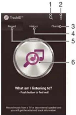 SONY Xperia M 1904 - Reconnaitre de la musique avec TrackID™ - 1
