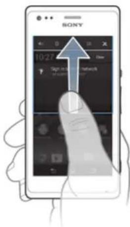 SONY Xperia M 1904 - Pour fermer le volet de notification - 1