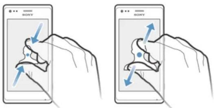 SONY Xperia M 1904 - Pour effectuer un zoom - 1