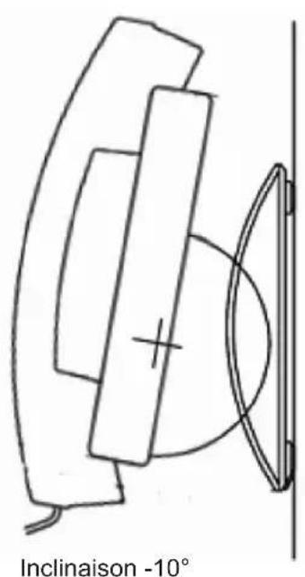 TOSHIBA Strata CIX DP5130DSDL - Angles d'inclinaison des téléphones de la série DP5000 - 3