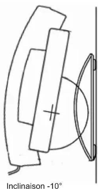 TOSHIBA Strata CIX DP5032DSD - Angles d'inclinaison des téléphones de la série DP5000 - 3