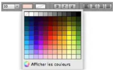 APPLE Pages 09 - Vous pouvez modifier la couleur du texte de deux façons : - 1