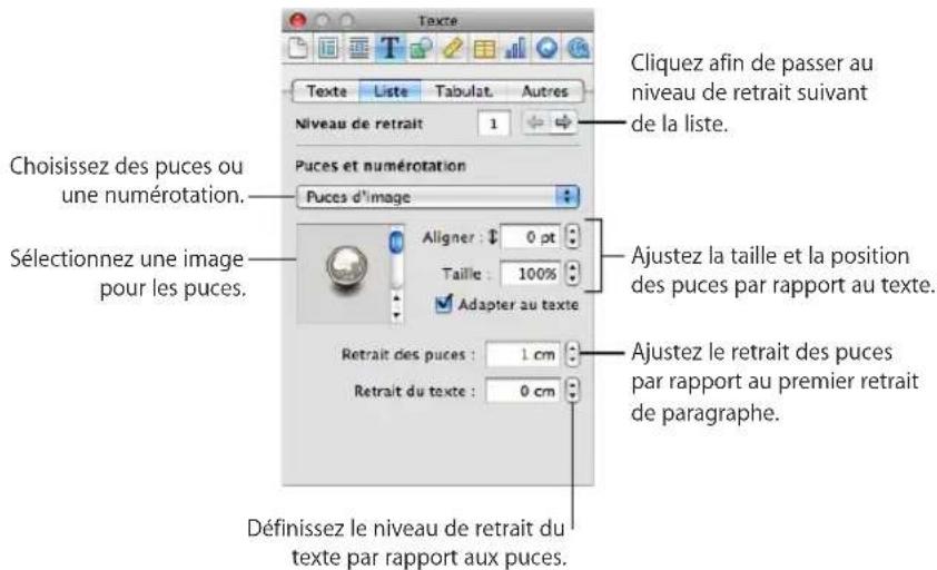 APPLE Pages 09 - Modification de styles de liste à puces ou numérotée - 1