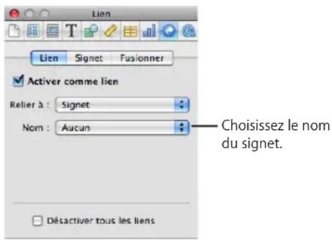APPLE Pages 09 - Voici différentes manières d'utiliser des signets dans un document : - 2