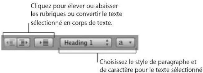 APPLE Pages 09 - Pour créer et organiser une structure : - 2