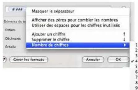 APPLE Pages 09 - Définition de l'élément Entiers d'une mise en forme numérique personnalisée - 1