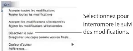 APPLE Pages 09 - Contrôle du suivi des modifications - 1