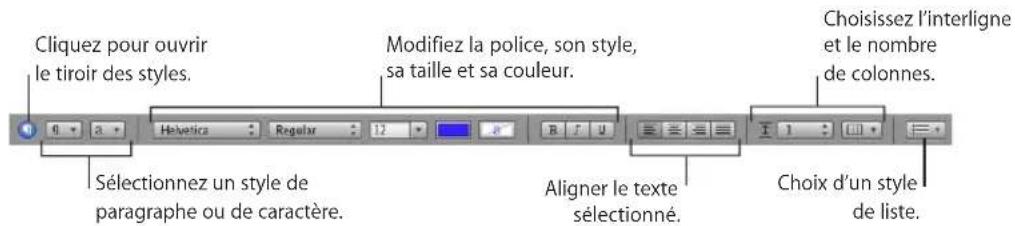 APPLE Pages 09 - La barre de format - 1
