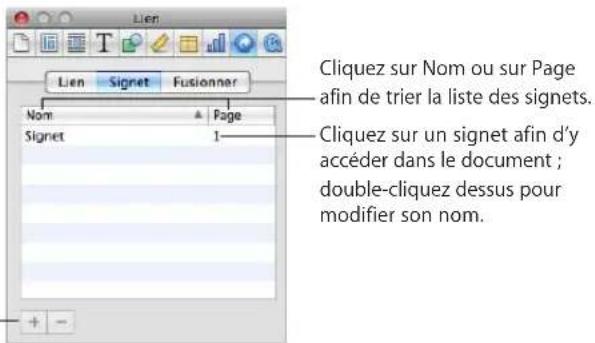 APPLE Pages 09 - Voici différentes manières d'utiliser des signets dans un document : - 1