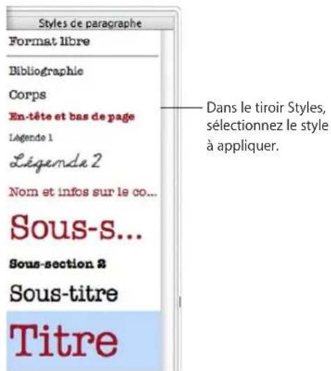 APPLE Pages 09 - Voici différentes manières d'appliquer des styles : - 1