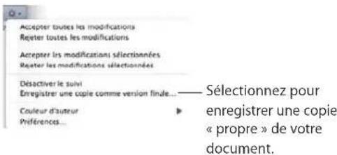 APPLE Pages 09 - Enregistrement avec le suivi des modifications désactivé - 1