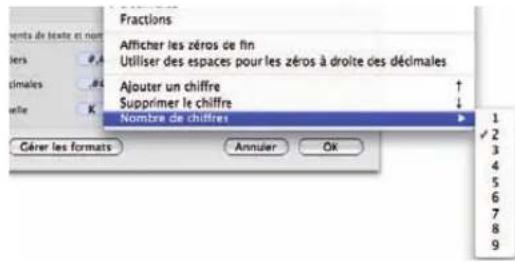 APPLE Pages 09 - Définition de l'élément Décimales d'une mise en forme numérique personnalisée - 1