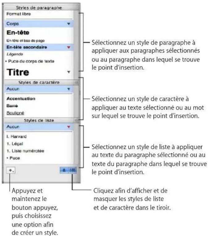 APPLE Pages 09 - Le tiroir Styles - 1