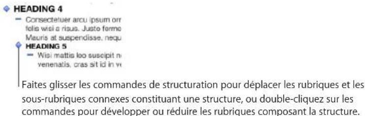 APPLE Pages 09 - Pour créer et organiser une structure : - 3