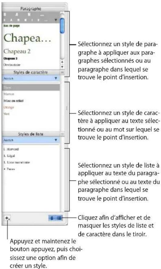 APPLE Pages 08 - Le tiroir Styles - 1