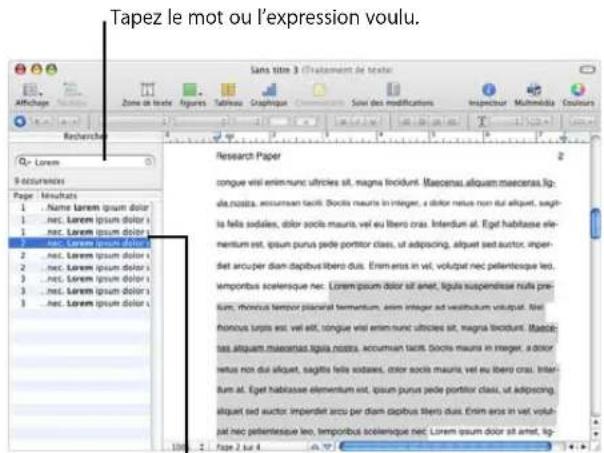 APPLE Pages 08 - Recherche de toutes les occurrences de mots ou d'expressions - 1