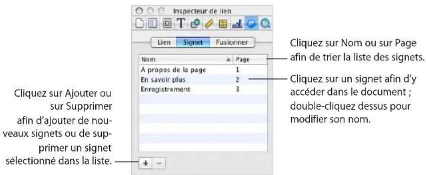APPLE Pages 08 - Voici différentes manières d'utiliser des signets dans un document : - 1