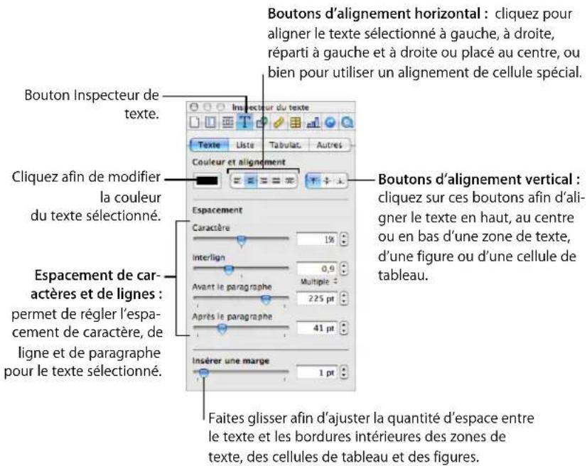 APPLE Pages 08 - Définition de l'alignement, de l'interligne et de la couleur du texte - 3