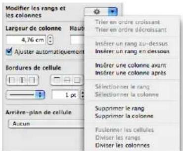 APPLE Pages 08 - Voici plusieurs manières de gérer les caractéristiques d'un tableau : - 4