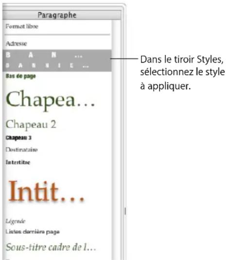 APPLE Pages 08 - Voici différentes manières d'appliquer des styles : - 1