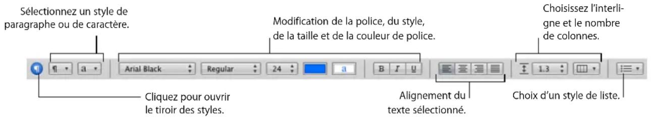 APPLE Pages 08 - La barre de format - 1