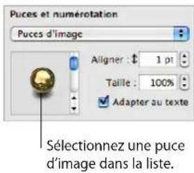 APPLE Pages 08 - Pour modifier un style de liste à puces ou numérotée : - 3