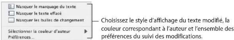 APPLE Pages 08 - Contrôle des informations du suivi des modifications - 1