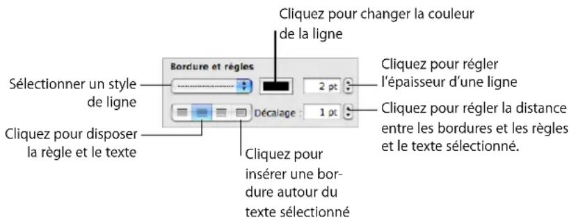 APPLE Pages 08 - Pour ajouter des bordures et des filets à votre document : - 1