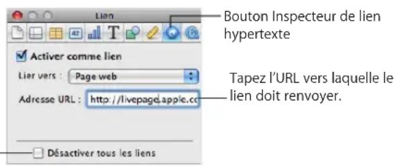 APPLE Numbers 09 - Pour ajouter un lien hypertexte qui ouvre une page web : - 1